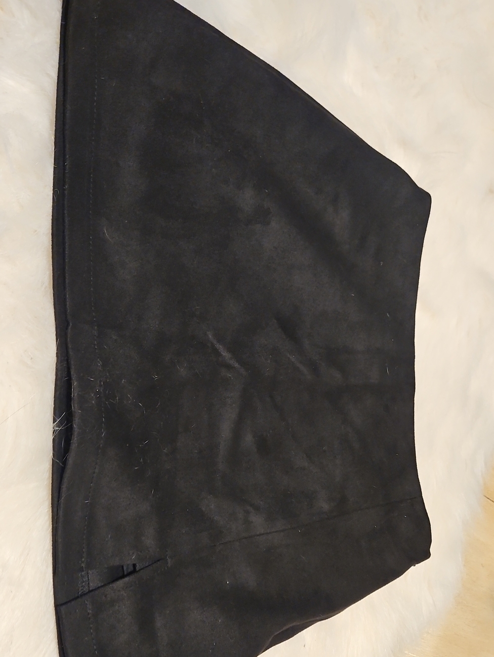 Classic Black Suede Mini Skirt